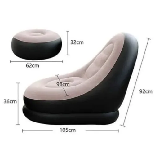 Large Inflatable Sofa With Foot Rest + Electric Pump. Happy lounging!