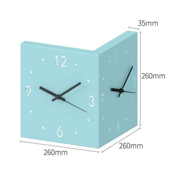 Backlit-LED-Wall-Clock-Corner-Clock with Motion-Sensor