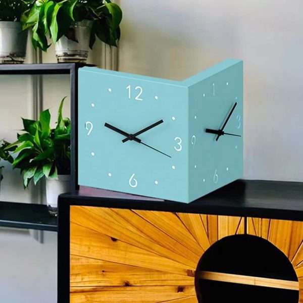 Backlit-LED-Wall-Clock-Corner-Clock with Motion-Sensor