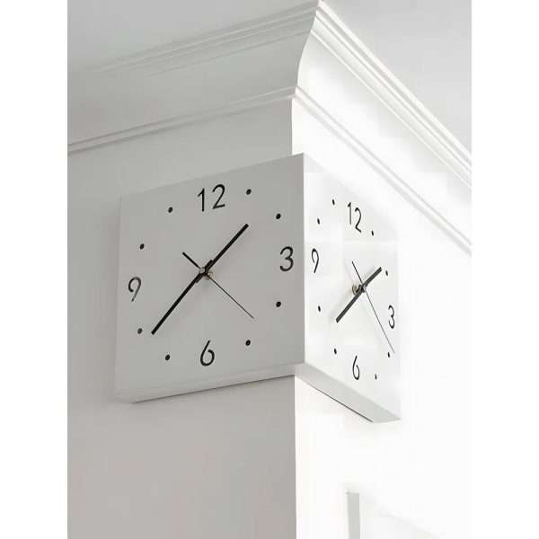 Backlit-LED-Wall-Clock-Corner-Clock with Motion-Sensor