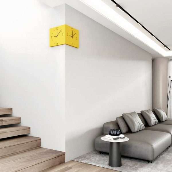 Backlit-LED-Wall-Clock-Corner-Clock with Motion-Sensor