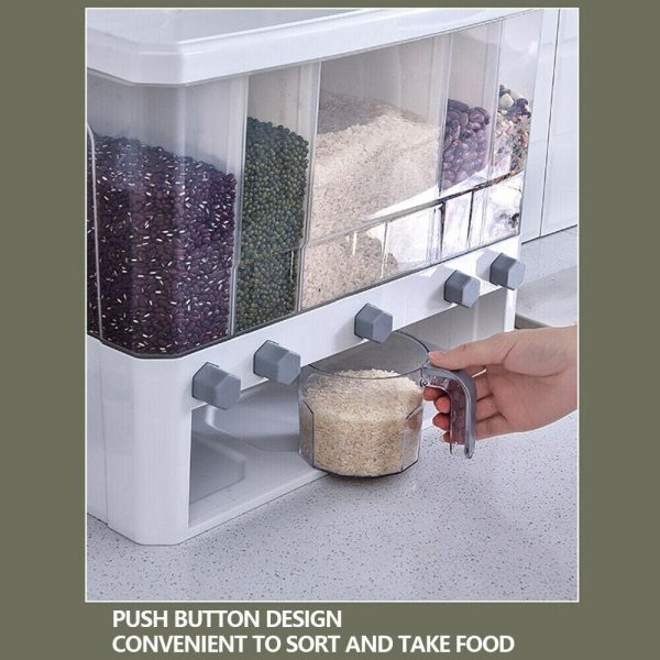 Wall-Mounted-Dry-Food-Dispenser-6-Grid-Cereal-Dispensers-Food-Storage-Container