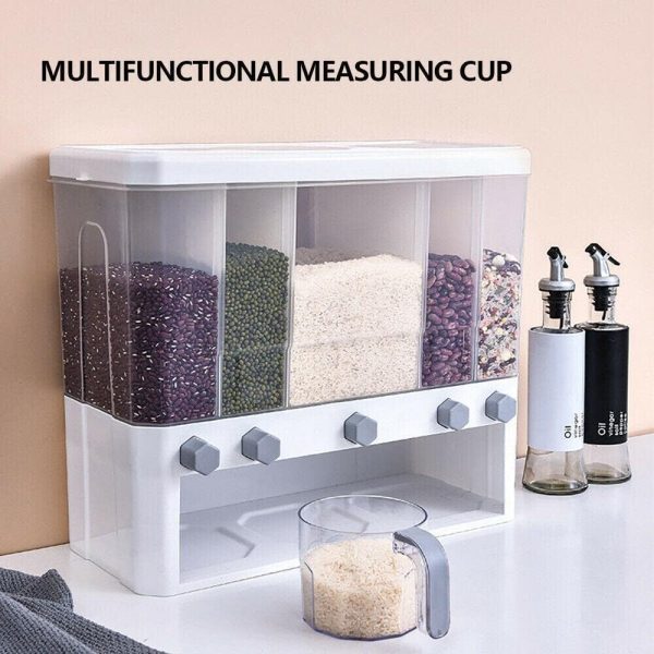 Wall-Mounted-Dry-Food-Dispenser-6-Grid-Cereal-Dispensers-Food-Storage-Container