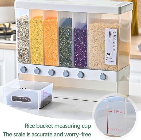 Wall-Mounted-Dry-Food-Dispenser-6-Grid-Cereal-Dispensers-Food-Storage-Container