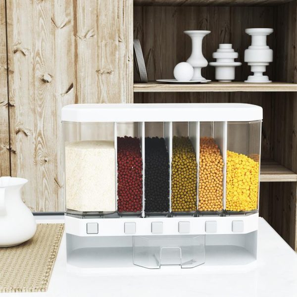 Wall-Mounted-Dry-Food-Dispenser-6-Grid-Cereal-Dispensers-Food-Storage-Container